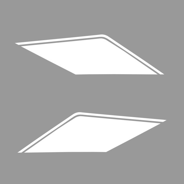 Pyramid Plastics Pyramid decals | rear side panel graphic white | yamaha tenere 700 2019>